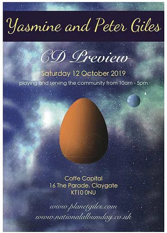Yasmine & Peter Giles album pre-launch at Caffe Capital, Claygate - Oct 12th