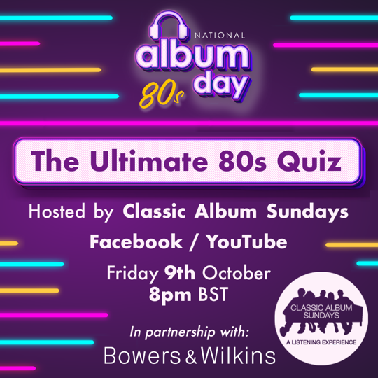 Put your ultimate 80's album knowledge to the test in Classic Album Sunday's Pop Quiz!