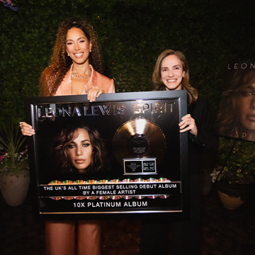 Leona Lewis celebrated by the British Consulate-General in Los Angeles for the biggest selling debut album by a female artist in the UK