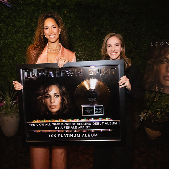 Leona Lewis celebrated by the British Consulate-General in Los Angeles for the biggest selling debut album by a female artist in the UK
